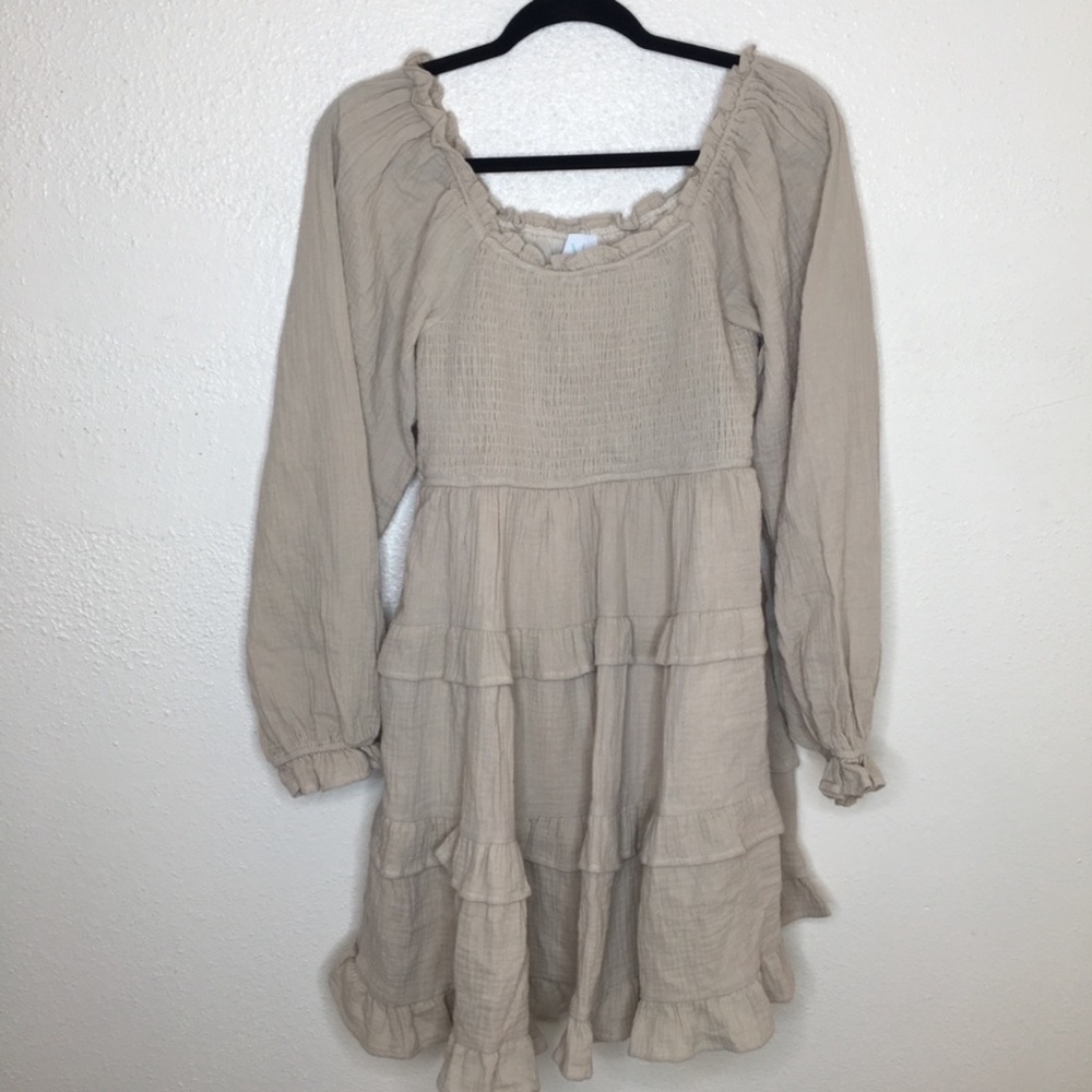 Shop the Mint Boho Tiered Prairie Dress M